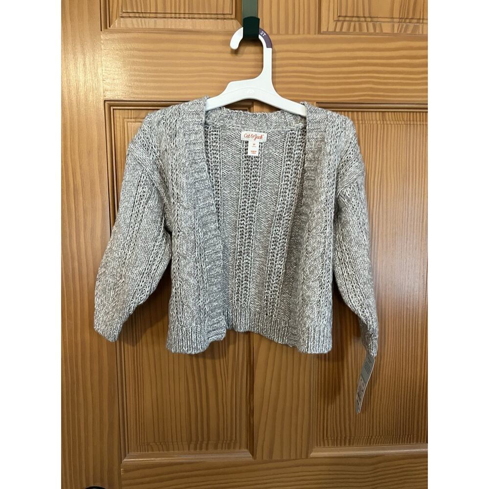 Cat & Jack - Girls Cardigan Sparkly Light Gray New 2T